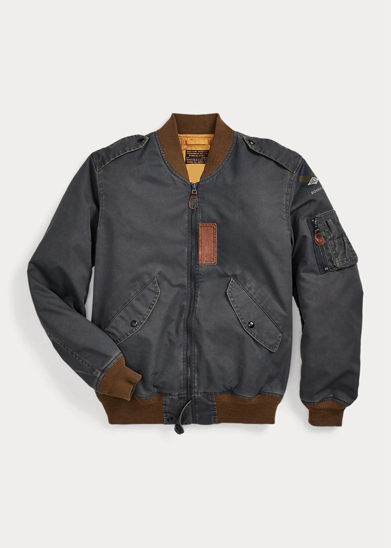 RRL ジャケット メンズ グレー Twill フライト ZJUGX5809